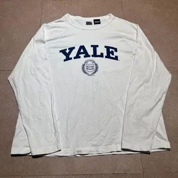 Champion Yale 롱티 긴팔 티셔츠 칼리지 화이트 usa XL