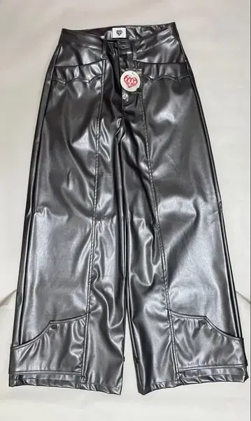 HTH(Hotter Than Hell) 메탈릭 그레이 와이드 팬츠