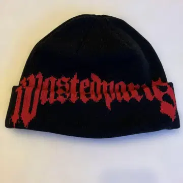 WASTED PARIS 비니 니트 블랙 빨간색