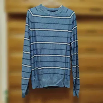 BANANA REPUBLIC 남성용 스트라이프 긴팔 니트 S 사이즈