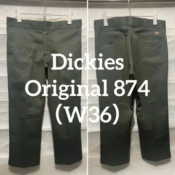 Dickies 오리지널 874 치노 팬츠 올리브 W36