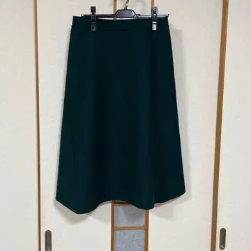 드로어 38 다크 그린 플레어 스커트