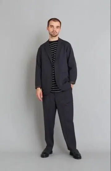 TWILL SUPER BAGGY TAPERED PANTS 그레이