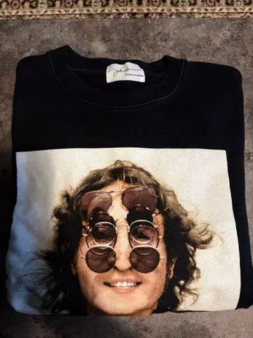 존 레논 프린트 맨투맨 M 블랙