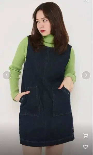 데님 오버롤 스커트 TINA: JOJUN