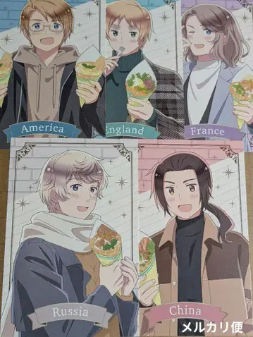 헤타리아 월드 스타즈 크레페 타임 엽서 세트 연합