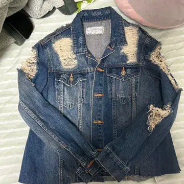 짧은 기장 데님 자켓