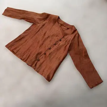 브라운 노카라 자켓 기장 58cm 가슴 너비 49cm