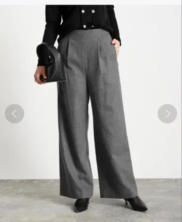 VERMEIL par iena 울 스트레치 와이드 팬츠 38