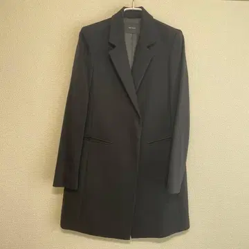 [ MISS HAPPY ] 블랙 싱글 버튼 체스터 코트