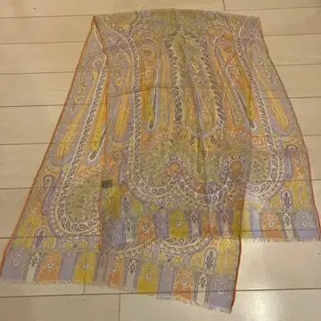 ETRO 페이즐리 무늬 실크 100% 스톨 숄