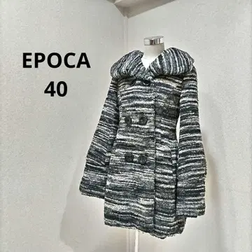 에포카 다운 자켓 다운 코트 트위드 사이즈 40