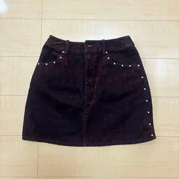 MURUA 다크 퍼플 타이트 스커트