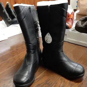 센소유니코 t.b 블랙 롱 부츠 지퍼 달린 미사용