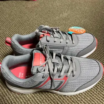 그레이/핑크 스니커즈 24.5cm 4E