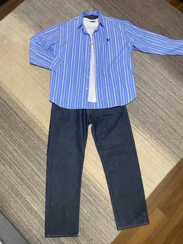 새상품 U.S. POLO ASSN. 스트라이프 긴팔 셔츠 L dessin