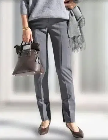 택 포함 새상품 Deuxieme Classe 지퍼 스트레이트 팬츠