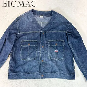 레어 BIG MAC 데님 자켓 커버올 크림슨 빈티지