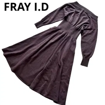 FRAY I.D 니트 원피스 백리본 롱