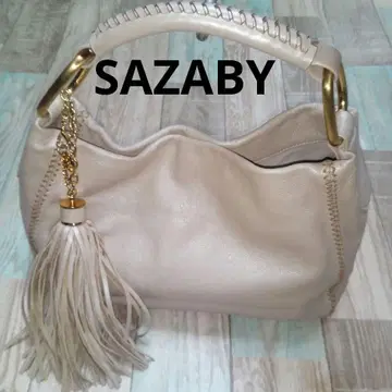 새상품급 SAZABY 토트백 사자비 원핸들 참 부드러운