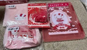 헬로키티 파우치 파일 케이스 목걸이 세트