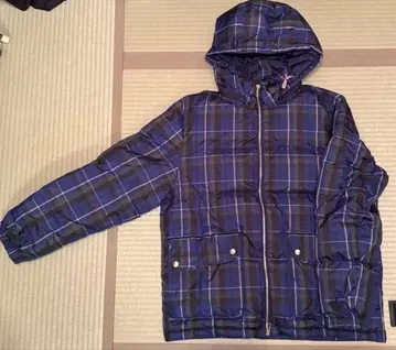 폴 스미스 네이비 체크 다운 자켓