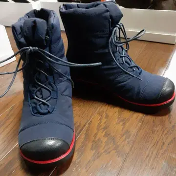 센소유니코 지우 네이비 캐주얼 부츠 지퍼 달린 미사용