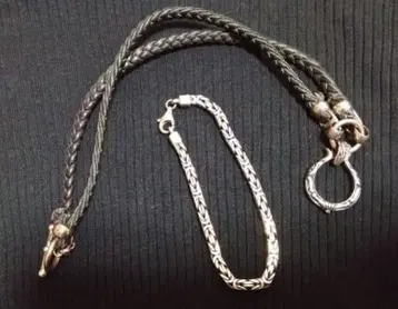 실버 925 뜨개질 팔찌 목걸이