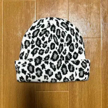 레오파드 무늬 비니 헤이세이 y2k 레오파드 00s