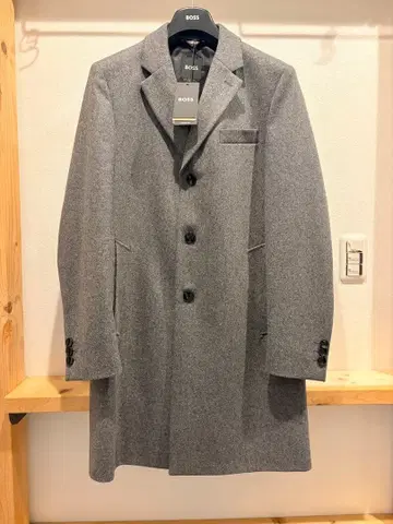 BOSS 그레이 체스터 코트