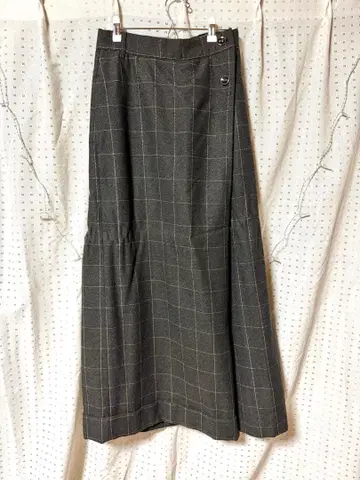 메르시보쿠 이타 체크 와이드 팬츠