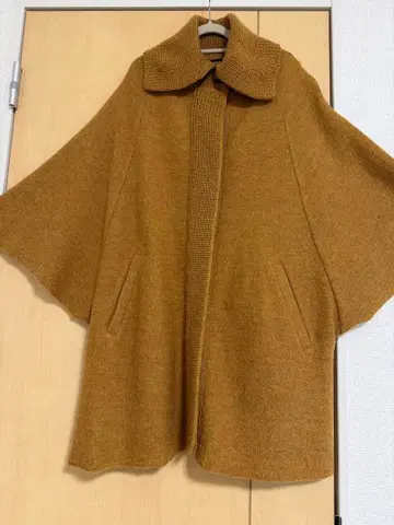 브라운 판초 케이프 코트