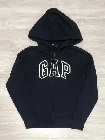 GAP 블랙 후드티 프론트 지퍼