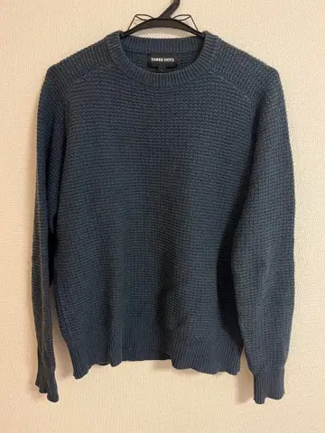 THREE DOTS 코튼 니트 네이비 S