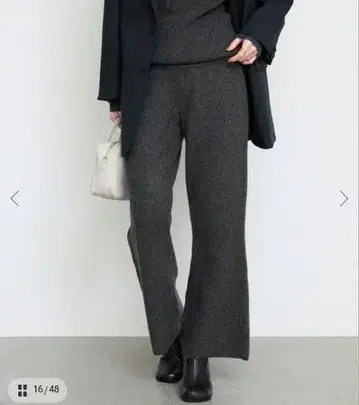 SLOBE IENA 에어리 니트 팬츠 프리 사이즈 그레이