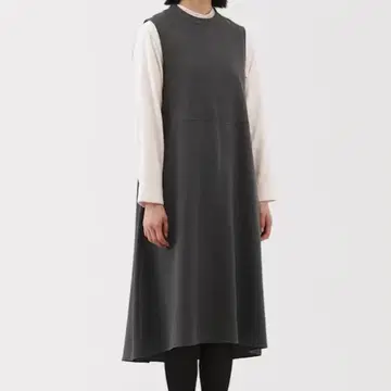 무인양품 기모 오버롤 스커트