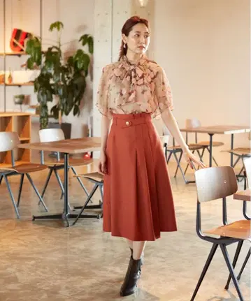 ANAYI 트윌 아지메 스커트 38