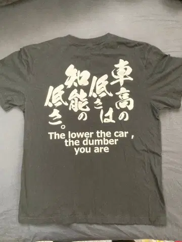 차고의 낮음은 지능의 낮음 T셔츠