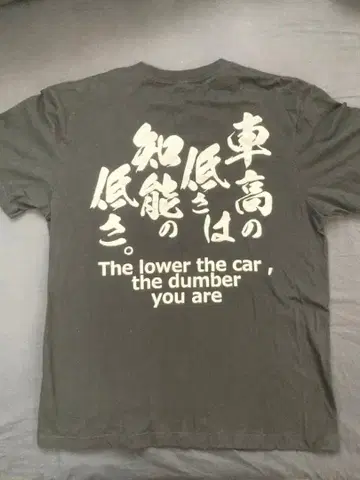 차고의 낮음은 지능의 낮음 T셔츠