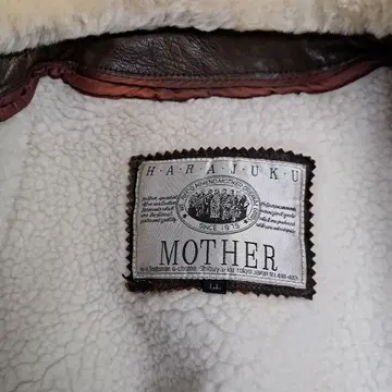 하라주쿠 MOTHER 보아 카라 부착 G-1 가죽 자켓 L