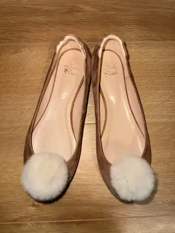메종 드 리퍼 퍼 달린 발레 슈즈