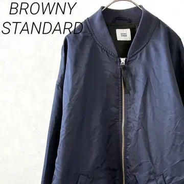 BROWNY STANDARD MA-1 포켓 부착 심플 빅 겉옷