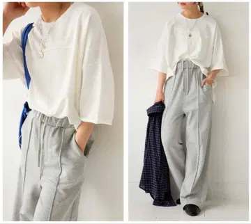 안티카 그레이 맨투맨 와이드 팬츠 L 사이즈