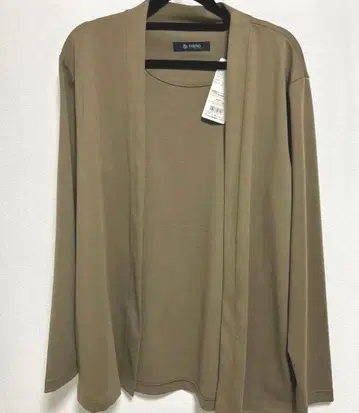 미사용 더블 저지 너풀너풀 가디건 베이지 남성용 M 나노 유니버스