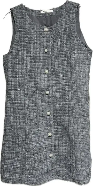 earth 트위드 미니 원피스 그레이 M