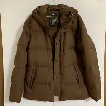 남성용 다운 자켓 L 사이즈 브라운