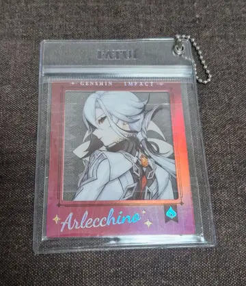 원신 아를레키노 폴라로이드 한국 카페 키링 파우치