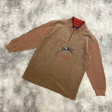 [adabat] 하프 지퍼 플리스 맨투맨 하이넥 긴팔 로고 자수 개