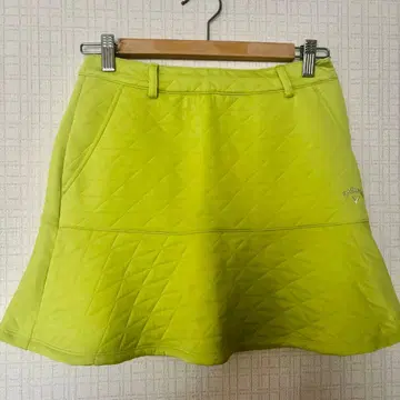 라임 그린 플레어 스커트 S