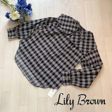 택 포함 새상품 릴리 브라운 블라우스 탈착식 옷깃 포함